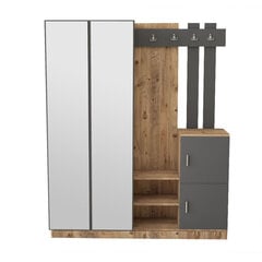 Комплект мебели для прихожей Kalune Design DD8, коричневый/серый цена и информация | Комплекты в прихожую | hansapost.ee