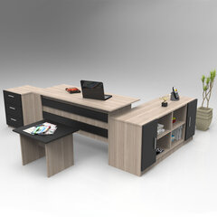 Набор мебели Kalune Design VO13, коричневый/черный цена и информация | Детские письменные столы | hansapost.ee