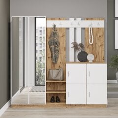 Комплект мебели для прихожей Kalune Design DD9, коричневый/белый цена и информация | Комплекты в прихожую | hansapost.ee