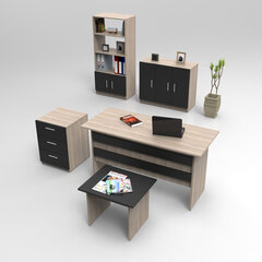 Mööblikomplekt Kalune Design VO14, pruun / must hind ja info | Arvutilauad, kirjutuslauad | hansapost.ee
