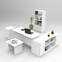 Набор мебели Kalune Design VO15, белый цена и информация | Компьютерные, письменные столы | hansapost.ee