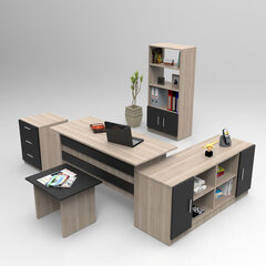 Комплект мебели Kalune Design VO15, коричневый/черный цена и информация | Компьютерные, письменные столы | hansapost.ee