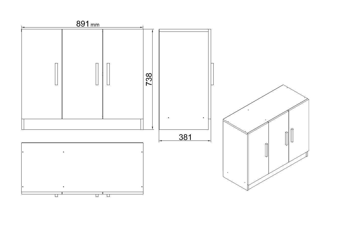 Mööblikomplekt Kalune Design VO16, pruun / hall hind ja info | Arvutilauad, kirjutuslauad | hansapost.ee