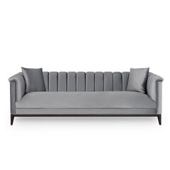 Трехместный диван Kalune Design Pera, серый цена и информация | Диваны | hansapost.ee