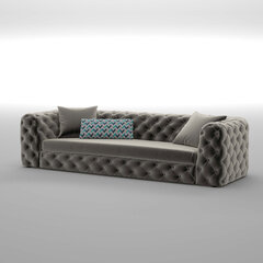 Трехместный диван Kalune Design Zeus, серый цена и информация | Диваны | hansapost.ee