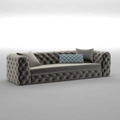 Трехместный диван Kalune Design Zeus, серый цена и информация | Диваны | hansapost.ee