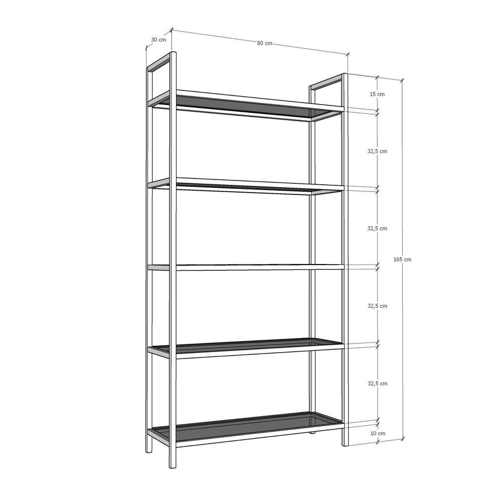 Riiul Kalune Design K100, must цена и информация | Riiulid | hansapost.ee