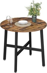 Круглый обеденный стол 80 х 75 см. (Ø x В), коричневый/черный цена и информация | Кухонные и обеденные столы | hansapost.ee