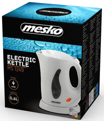 Mesko Cordless Kettle mini MS 1249  Standard kettle, Plastic, White, 760 W, 0.6 L, цена и информация | Электрочайники | hansapost.ee