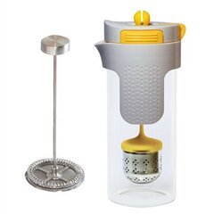 Stoneline 2in1 French Press Tea Maker 14348 0.75 L, Glass, Grey цена и информация | Чайники, кофейники | hansapost.ee