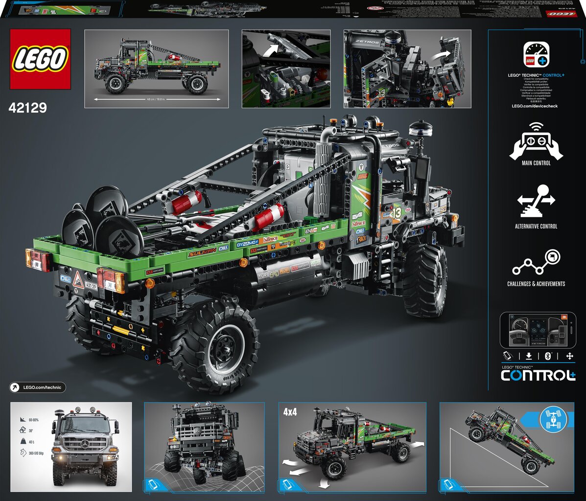 42129 LEGO® Technicu rakendusega juhitavad 4x4 Mercedes-Benz Zetrod цена и информация | Klotsid ja konstruktorid | hansapost.ee
