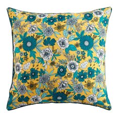 Douceur d'intérieur dekoratiivpadi Bohoflora, kollane, 60 x 60 cm price and information | Cushion covers and decorative cushions | hansapost.ee