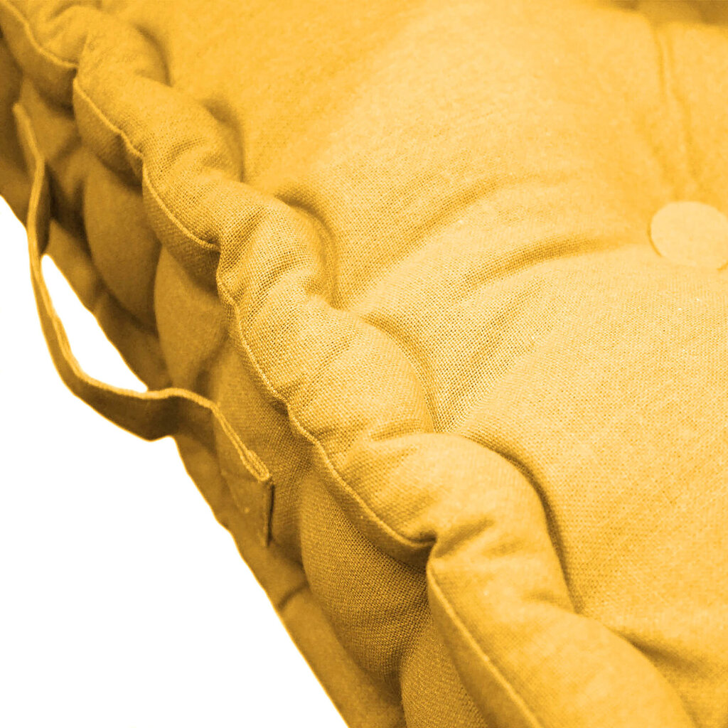 Douceur d’Intérieur põrandapadi Pacifique, kollane, 45 x 45 x 10 cm цена и информация | Padjakatted ja dekoratiivpadjad | hansapost.ee