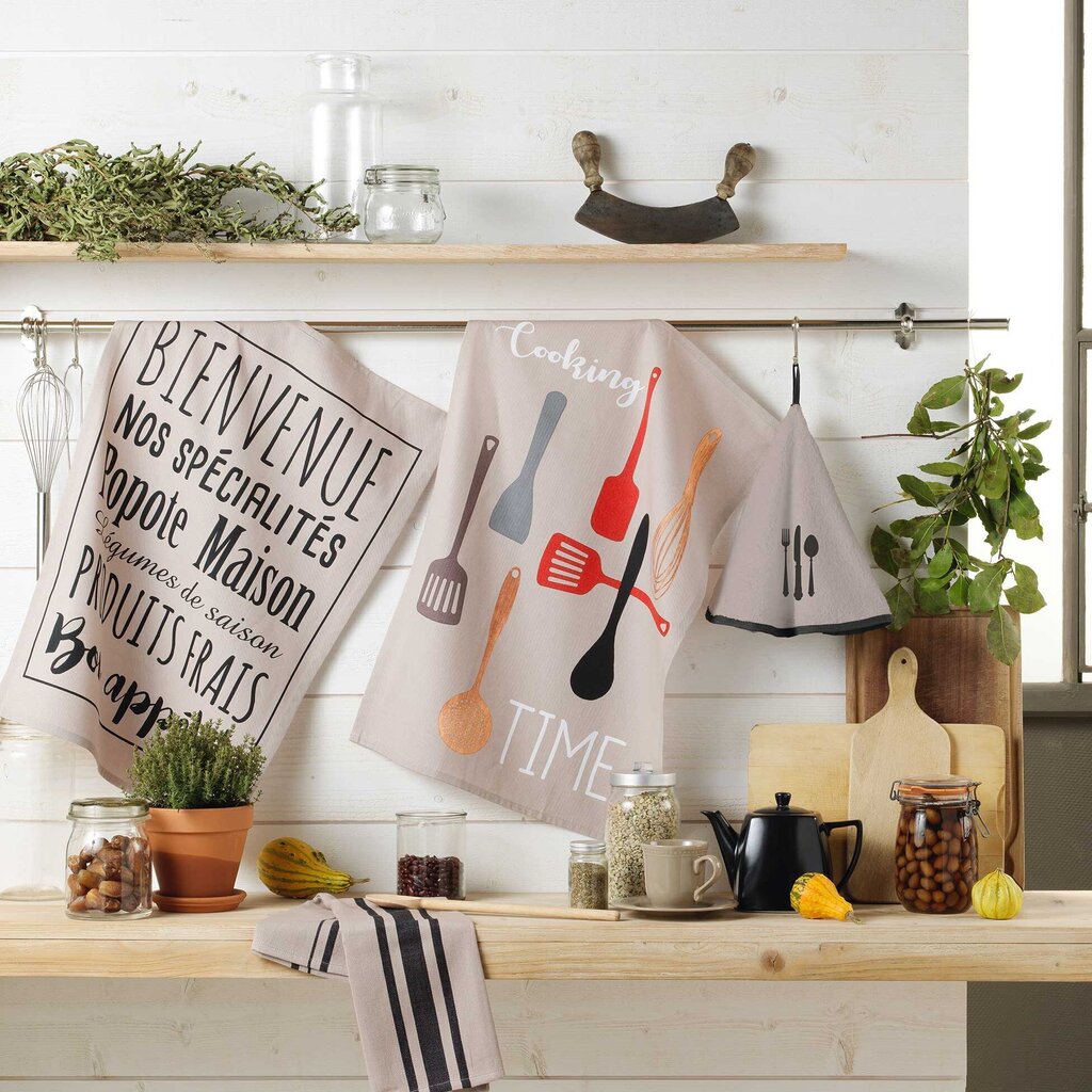 Douceur d'intérieur köögirätik Cooking Time, mitmevärviline, 50 x 70 cm hind ja info | Köögirätikud, pajakindad ja põlled | hansapost.ee