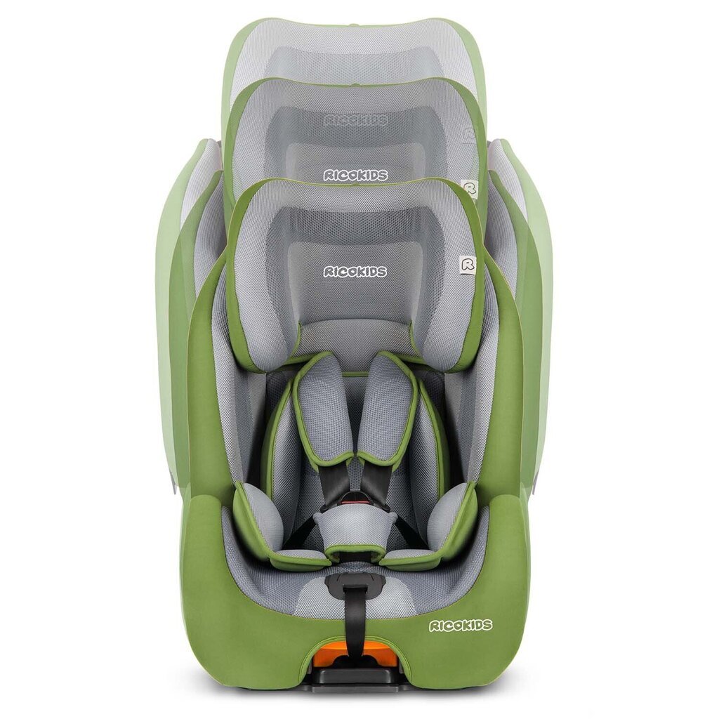 Turvatool Ricokids Qway, 9-36 kg, green hind ja info | Turvatoolid ja turvahällid | hansapost.ee