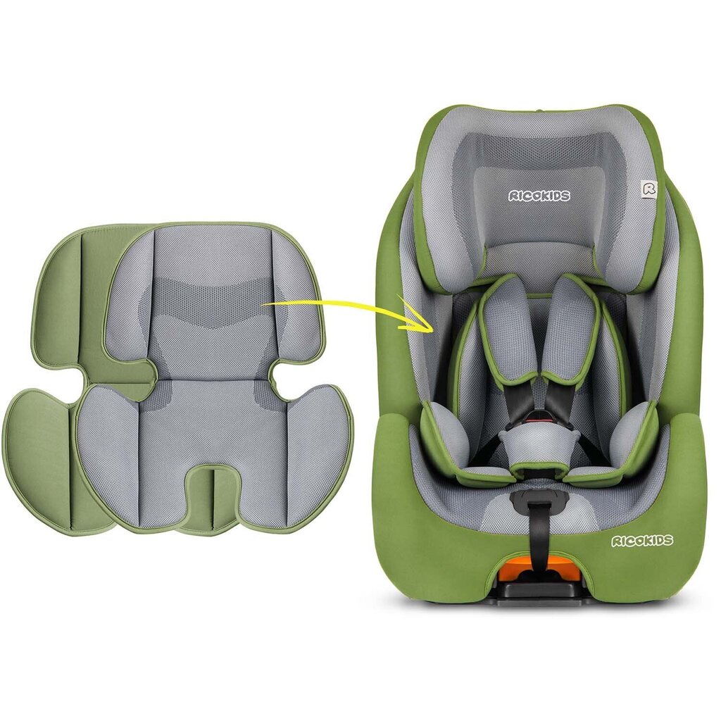 Turvatool Ricokids Qway, 9-36 kg, green hind ja info | Turvatoolid ja turvahällid | hansapost.ee