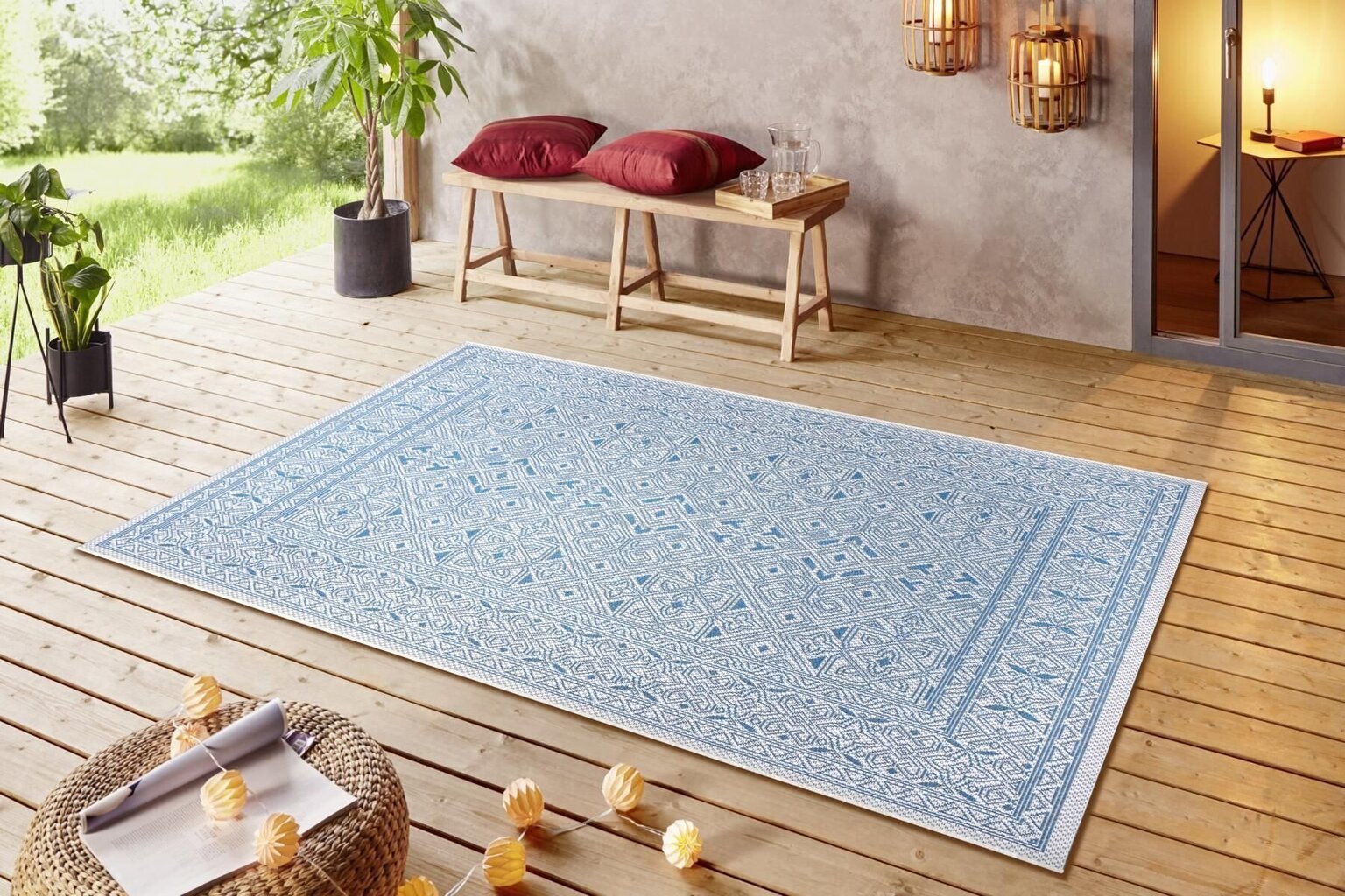 Northrugs vaip Jaffa Petrol Blue Cream 70x140 cm hind ja info | Vaibad | hansapost.ee