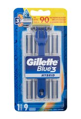 Бритва + 9 бритвенных головок Gillette Blue3 Hybryd цена и информация | Средства для бритья | hansapost.ee