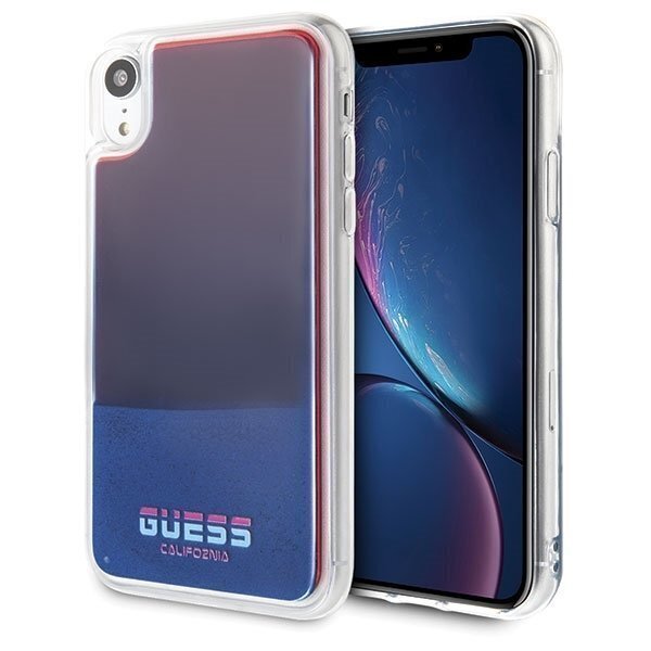 Telefoni korpus Guess GUHCI61GLCRE Apple iPhone Xr red hard case California Glow in the dark hind ja info | Telefonide kaitsekaaned ja -ümbrised | hansapost.ee