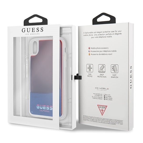 Telefoni korpus Guess GUHCI61GLCRE Apple iPhone Xr red hard case California Glow in the dark hind ja info | Telefonide kaitsekaaned ja -ümbrised | hansapost.ee