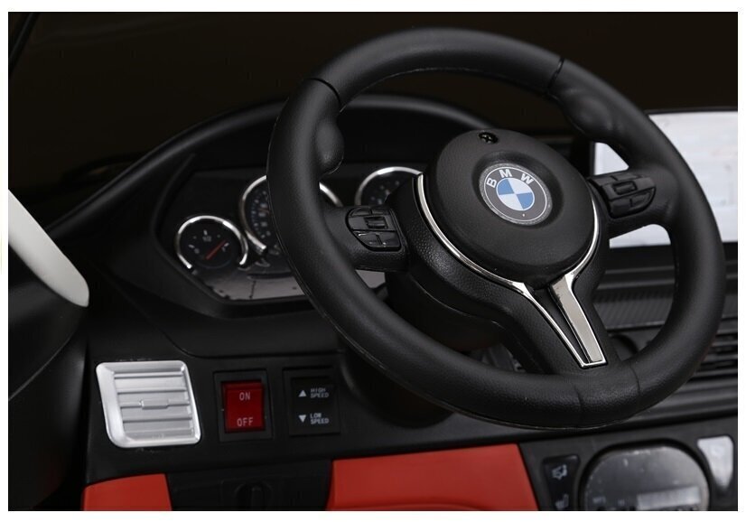 Elektriline maastur BMW X6M, värvitud must цена и информация | Laste elektriautod | hansapost.ee