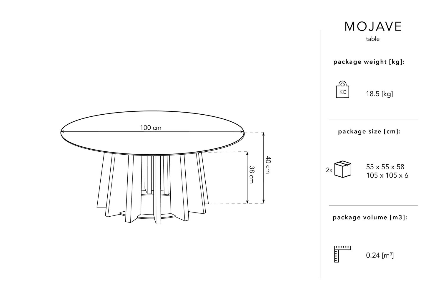 Diivanilaud Micadoni Home Mojave, 100 cm, pruun цена и информация | Diivanilauad | hansapost.ee