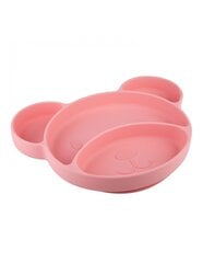Силиконовая тарелка с отделениями Canpol Babies Bear, 51/401, розовая цена и информация | Детская посуда, контейнеры для молока и еды | hansapost.ee