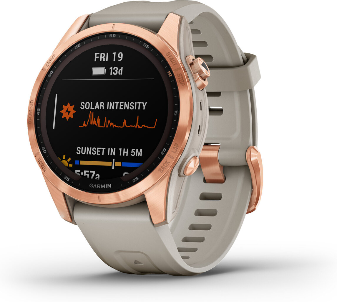 Garmin fēnix® 7S Solar Rose Gold/Light Sand hind ja info | Nutikellad, laste nutikellad | hansapost.ee