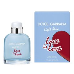 Tualettvesi Dolce & Gabbana Light Blue Love Is Love Pour Homme EDT 75 ml цена и информация | Мужские духи | hansapost.ee