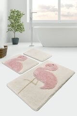 Набор ковриков для ванной Pink Flamingo, 3 шт. цена и информация | Аксессуары для ванной комнаты | hansapost.ee