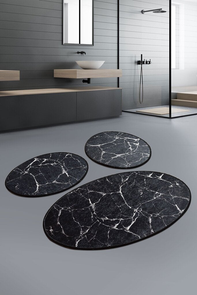 Vannitoavaipade komplekt Marble, 3 tk. цена и информация | Vannitoa aksessuaarid | hansapost.ee