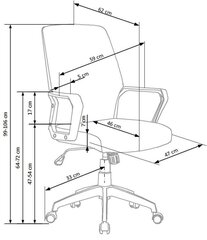 Halmar Spin офисный стул, серый/белый цена и информация | Офисные кресла | hansapost.ee