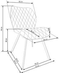 4 tooli komplekt Halmar K360, hall hind ja info | Köögitoolid, söögitoolid | hansapost.ee