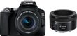 Canon EOS 250D (Black) + EF-S 18-55mm f/4-5.6 IS STM + EF 50mm f/1.8 STM цена и информация | Fotoaparaadid | hansapost.ee