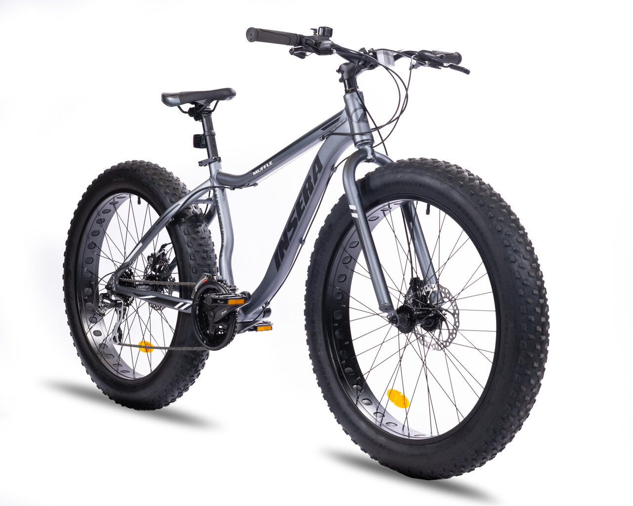 Maastikuratas Fat Bike Insera Muffle 26'', must/hall hind ja info | Jalgrattad | hansapost.ee