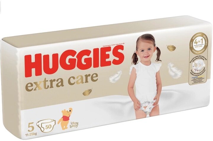 Mähkmed Huggies Extra Care, suurus 5, 12-25kg, 50 tk hind ja info | Mähkmed, riidest mähkmed | hansapost.ee