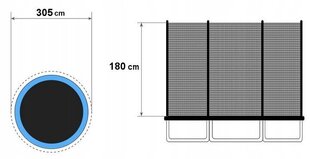 Välibatuudi turvavõrk 305 cm price and information | Trampolines | hansapost.ee