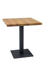 Столик Signal Meble Puro, 70 см, дуб/черного цвета цена и информация | Кухонные и обеденные столы | hansapost.ee