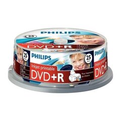 Компакт-диск Philips DVD+R 4.7GB CAKE BOX, 25 шт. цена и информация | Виниловые пластинки, CD, DVD | hansapost.ee