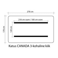 Навес для качелей Canada, зеленый цена и информация | Садовые качели | hansapost.ee