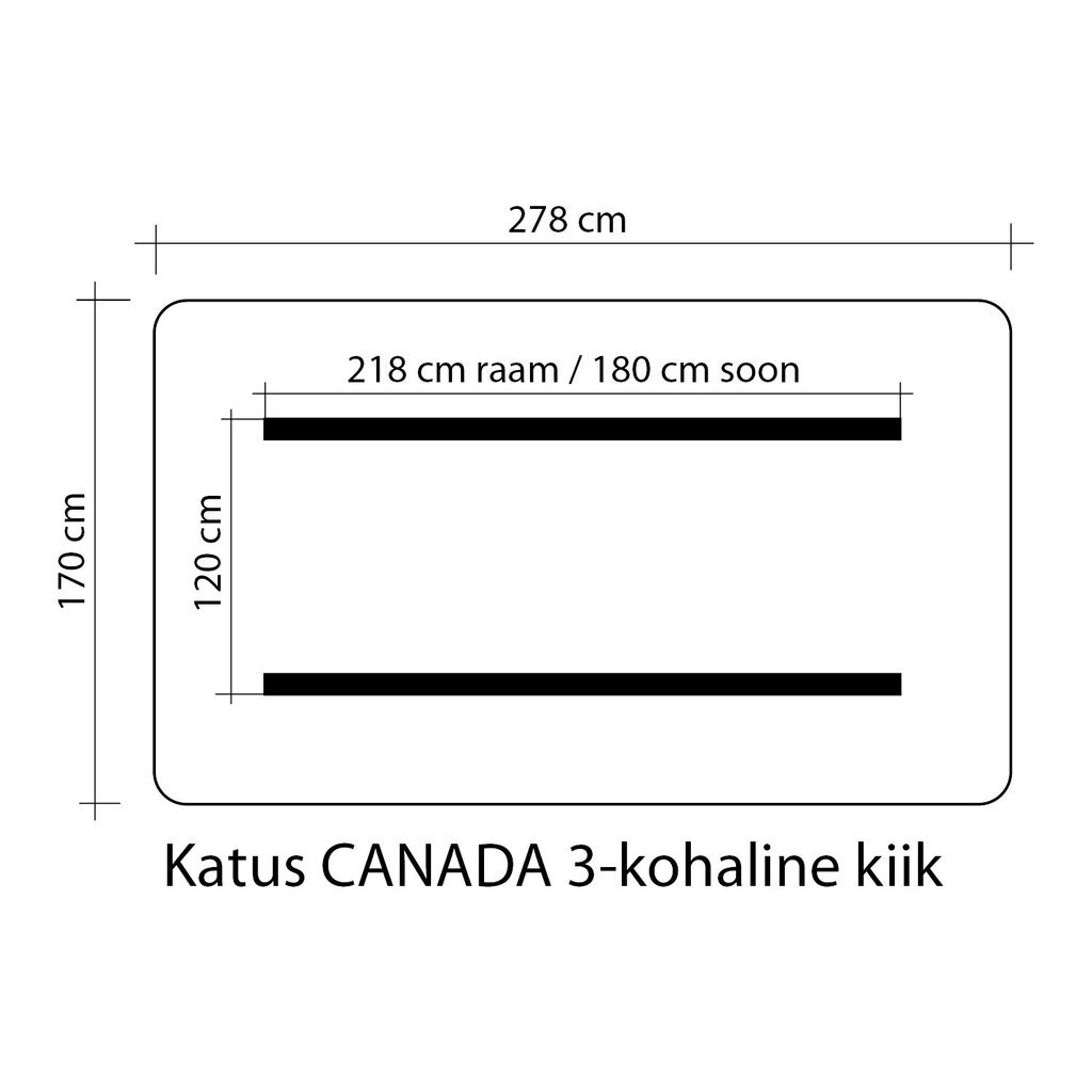 Kiigekatus Canada, roheline цена и информация | Aiakiiged | hansapost.ee