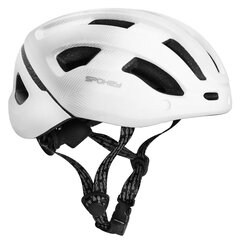 Jalgrattur Helmet Spokey Pointer Speed, koos LED tulega, 55-58 cm, Valge hind ja info | Kiivrid | hansapost.ee