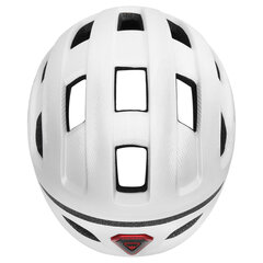 Jalgrattur Helmet Spokey Pointer Speed, koos LED tulega, 55-58 cm, Valge hind ja info | Kiivrid | hansapost.ee