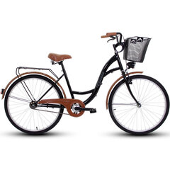 Городской велосипед Goetze Eco 26", черный/коричневый цена и информация | Велосипеды | hansapost.ee