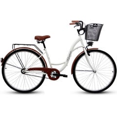 Городской велосипед Goetze Eco 28", белый/коричневый цена и информация | Велосипеды | hansapost.ee