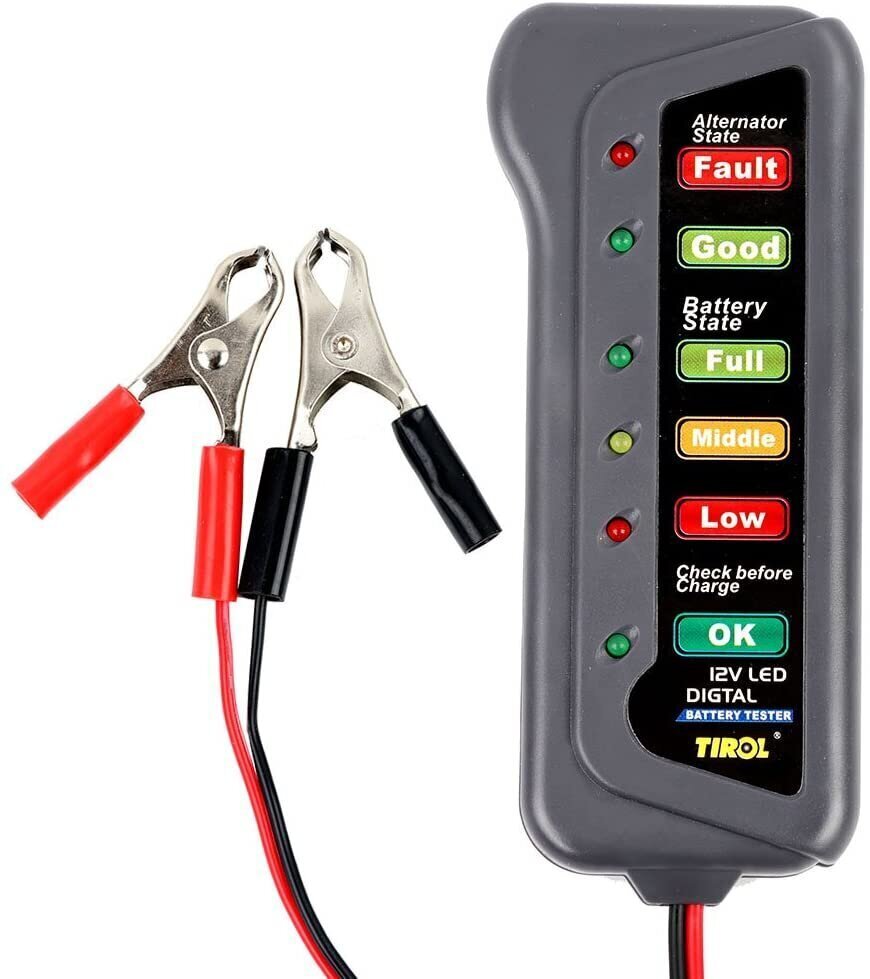 Aku laadimise tester 12 V - digitaalne LED цена и информация | Auto akulaadijad | hansapost.ee