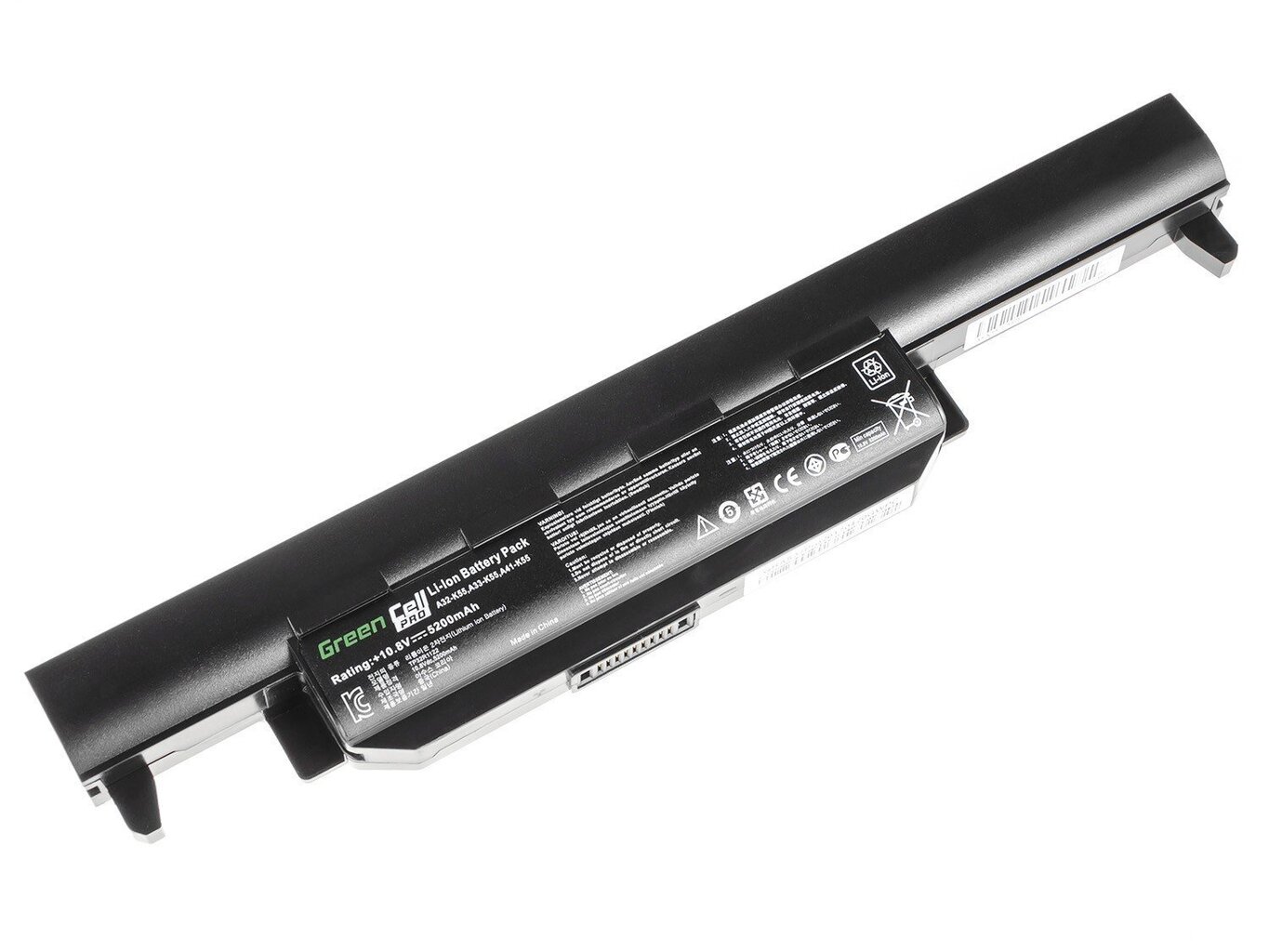 Green Cell Pro Laptop Battery for Asus K55 K55V R400 R500 R700 F55 F75 X55 hind ja info | Sülearvuti akud | hansapost.ee