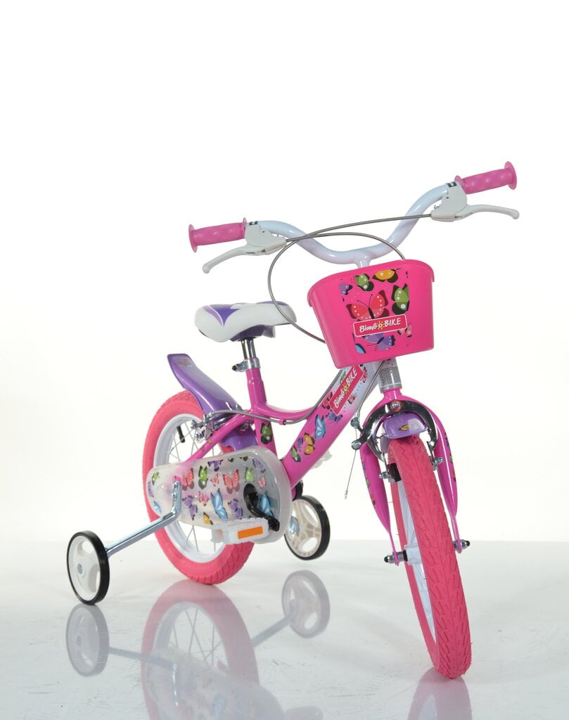 Laste jalgratas Bimbo Bike 16" Girl Butterfly, roosa цена и информация | Jalgrattad | hansapost.ee