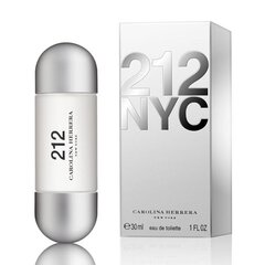 Naiste parfüüm 212 NYK Carolina Herrera EDT: Maht - 30 ml hind ja info | Carolina Herrera Parfüümid | hansapost.ee