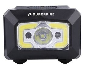 Фонарик с бесконтактным переключателем Superfire X30, USB, 500 лм, 130 м цена и информация | Фонарики, прожекторы | hansapost.ee